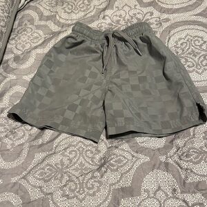 Athletic Works Gray Checkered Kids Shorts